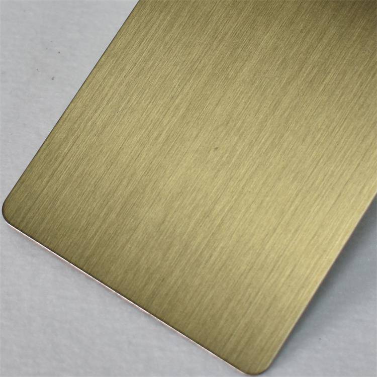 【金属制品手工拉丝黄古铜不锈钢发黑纳米防指纹加工】图片